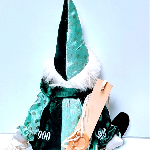 Vintage Porcelain Head Clown Doll body sitting on a Swing Hand painted - Picture 4 of 10